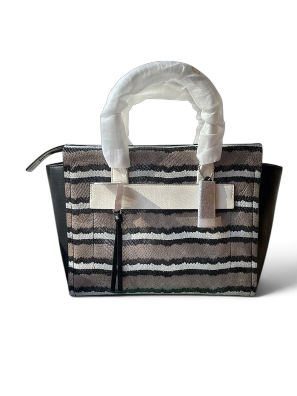 NWT Coach 30223 Bleecker Pinnacle Riley Carryall Gray Snake Embossed Leather Bag